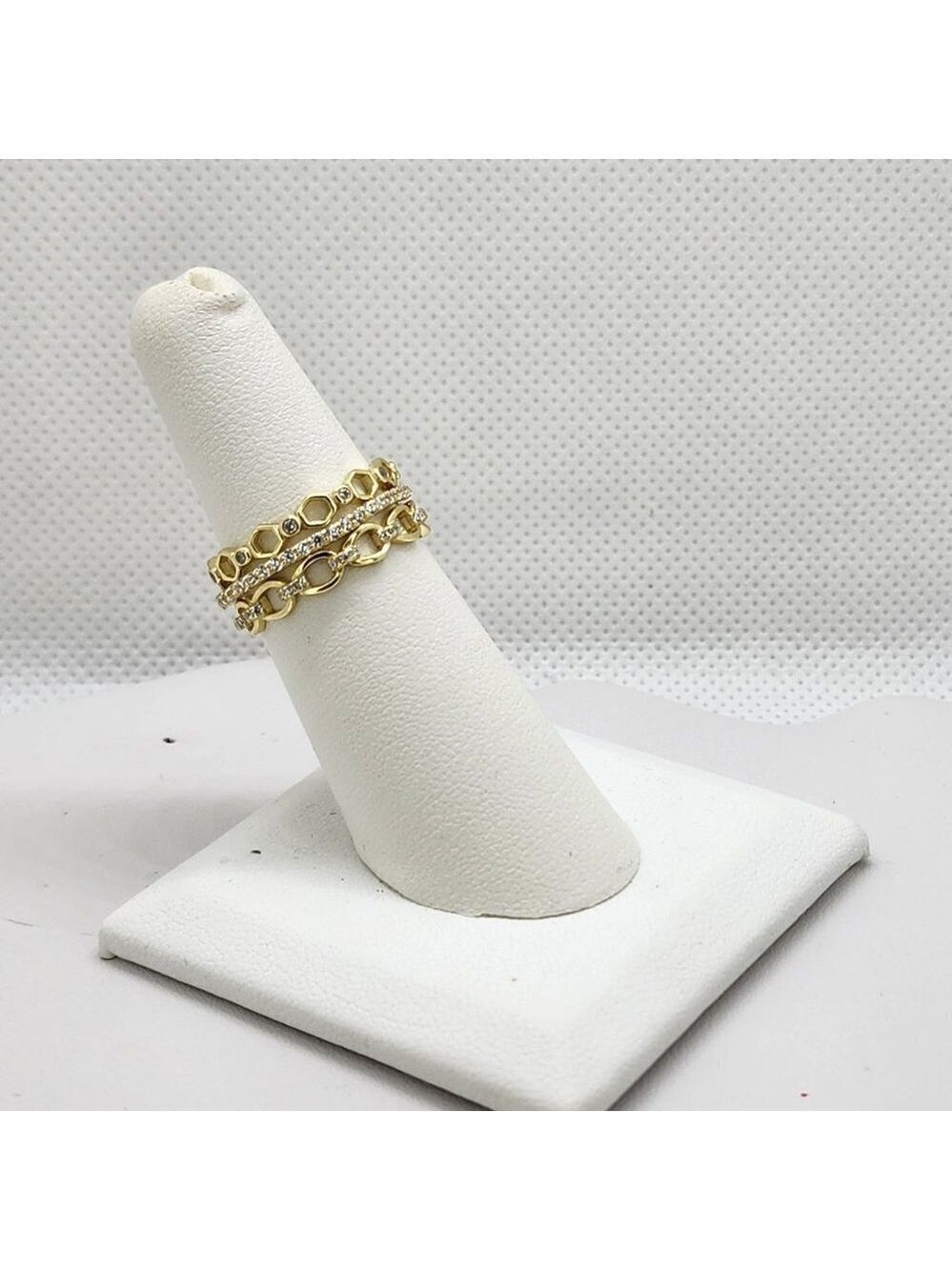 Brand New Sterling Silver 925 3pc Multi Design Ring